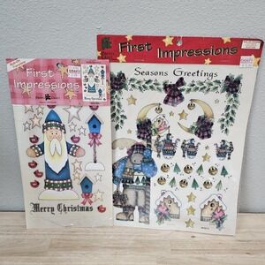 Winter Holiday Christmas Rub On Transfers Lot by Provo Craft